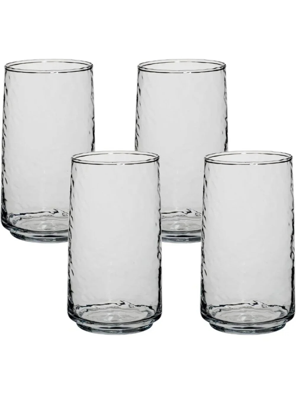 Set of 4 Tea Drinking Glasses, 18 oz, Dishwasher Safe, Perfect for Iced Tea
